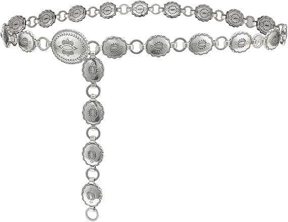 Women’s Engraved Medallion Waist Chain with Vintage Drop Detail