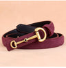 Women’s Suede Leather Horsebit Belt in Cowhide