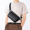 Men's Small Leather Chest Bag with Strap
