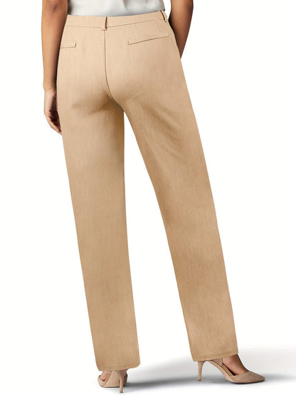 Women’s High Waist Straight Baguette Pants Tapered Long Trousers