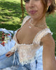 Lace up camisole tops with lace