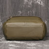 Genuine Leather Backpack Army Green 15 Inch Laptop