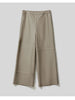 Irregular Cut Leather Wide Leg Pants for Women Cropped Straight Fit