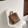 Large Rattan Beach Tote Bag with Bamboo Handles