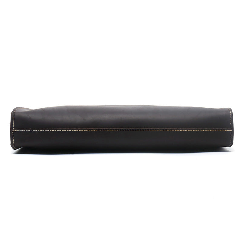 Dark Brown Leather Briefcase Bag