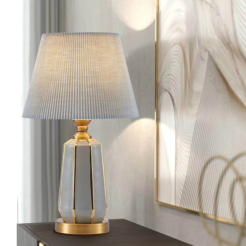 Minimalist ceramic touch table lamp for bedroom
