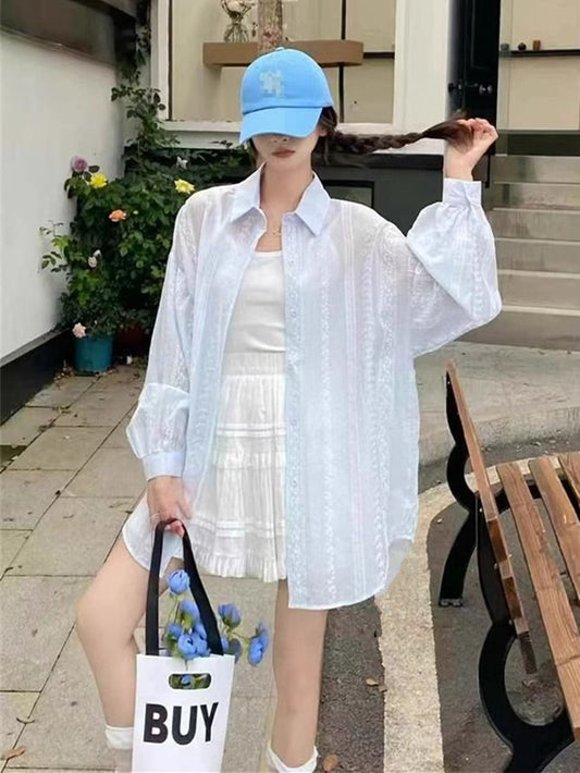 women's long sleeve blouse for summer beach