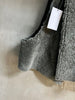 Women’s Merino Fur Vest Shearling Sleeveless Jacket Gray Winter Outerwear