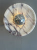 Round Natural Marble Wall Lamp Sconce for Bedroom & Living Room