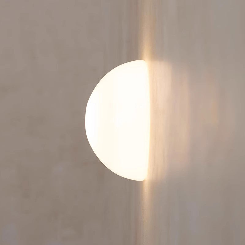 Nordic Round Glass Wall Lamp Minimalist Hemisphere Wall Light