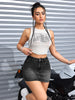slim womens jean mini skirt