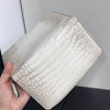 White Genuine Crocodile Leather Long Wallet