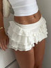 Low Waist Flared Midi Skirt
