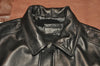 Retro oversized leather flight jacket with dropped shoulder