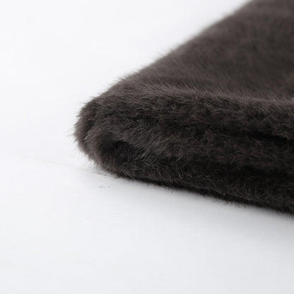 Women Faux Fur Sleeveless Vest Top High Collar