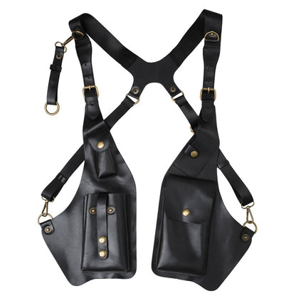 Leather Shoulder Holster Underarm Wallet & Chest Rig Pouch