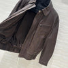 Retro Modern Genuine Leather Motorcycle Jacket Unisex