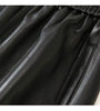 Women’s Leather Trousers High-Waisted Black Wide-Leg Pants