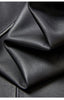 Irregular Cut Leather Wide Leg Pants for Women Cropped Straight Fit