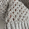 Hollow-Out Sequined 100% Cashmere Knit Sweater for Women