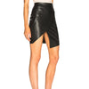 High Waist PU Leather Wrap Skirt for Women