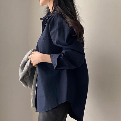Oversized Ladies Shirt With Extra Long Back