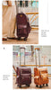 Leather Luggage Trolley Case Carry-On Suitcase with Wheels