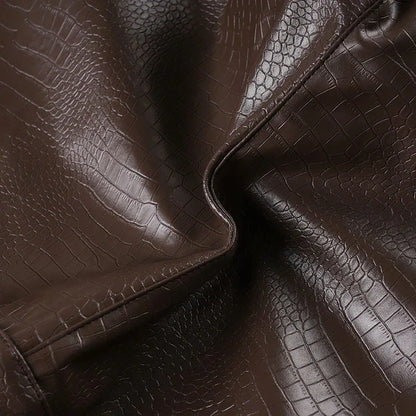 Y2K faux leather leopard fur trim mini shorts