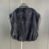 Reversible Mink Fur Down Vest Short Turtleneck