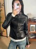 High elasticity leather yoga jacket for women
