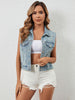 cropped denim vest women