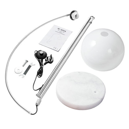 Modern globe acrylic arc floor lamp