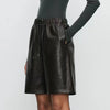 Women’s Genuine Leather Shorts With Elastic Waist
