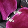 Genuine Sheepskin Car Seat Cover with Detachable Backrest and Headrest