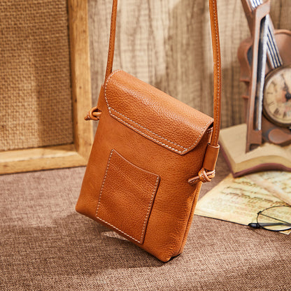 Leather Crossbody Phone Bag with Card Slot