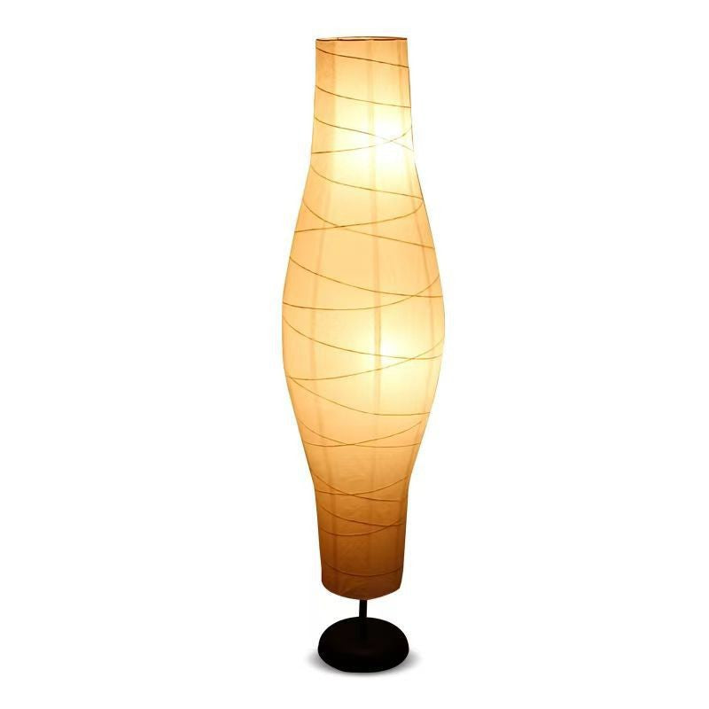 Nordic rice paper column floor lamp 2 light