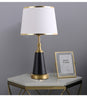 Modern scandinavian brass black table lamp White-D18cm H47cm Button Switch 110V-120V For US CA
