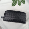 Men’s Genuine Woven Leather Toiletry Bag with Handle