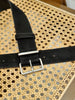 women suede leather wide belt with silver buckle