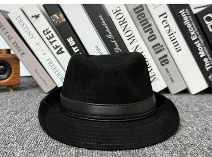 Leather jazz hat with hand-embossed design 1 M