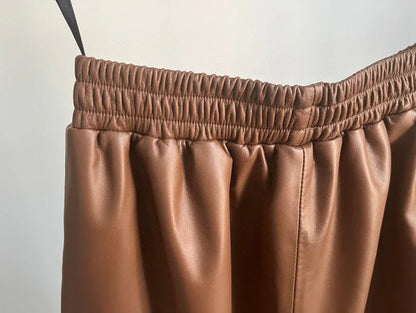 Genuine Sheepskin Leather Jogger Pants