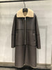 Women’s Oversized Real Fur Leather Trench Coat