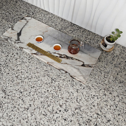 Elephant White Marble Tea Tray Luxury Stone Brewing Board