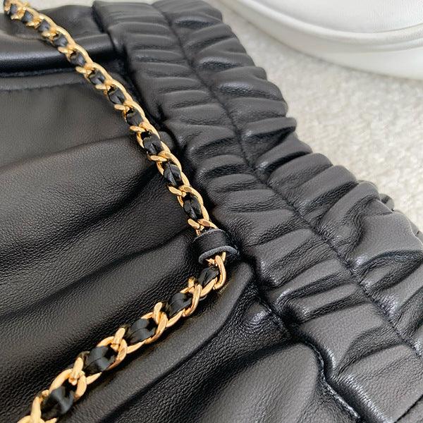 Women's High Waist Real Leather Shorts