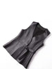 Women leather Vest with Belt Slim Waist Biker Style