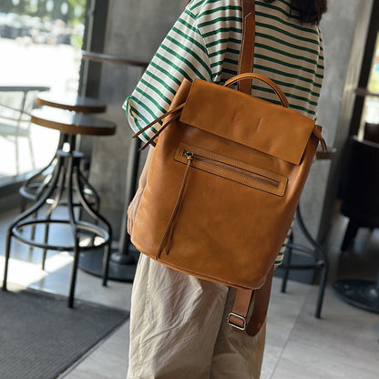 Leather Backpack Women Laptop & Office Use