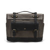 Motorcycle Pannier Bag in Waxed Canvas with Genuine Leather Trim 4