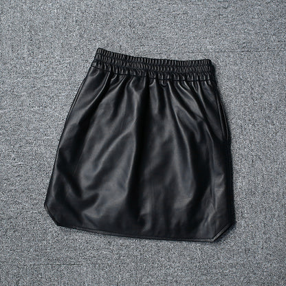 Genuine Leather Skirt High Waisted Short Mini Skirt