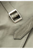 Women Leather Jacket Lychee Grain Belted Short Coat