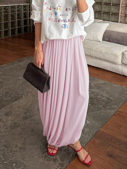 Women Chiffon Drape Long Skirt Summer Beach